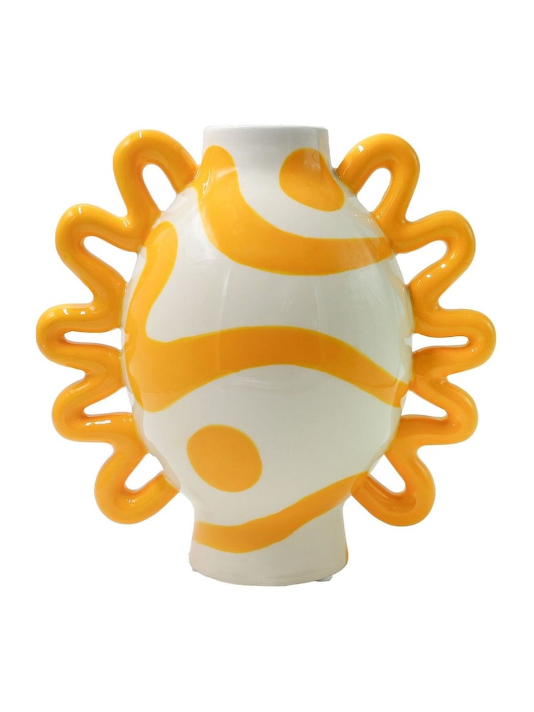 Que Rico Yellow Isabel Sol Y Sombra Vase - Image 2 of 3