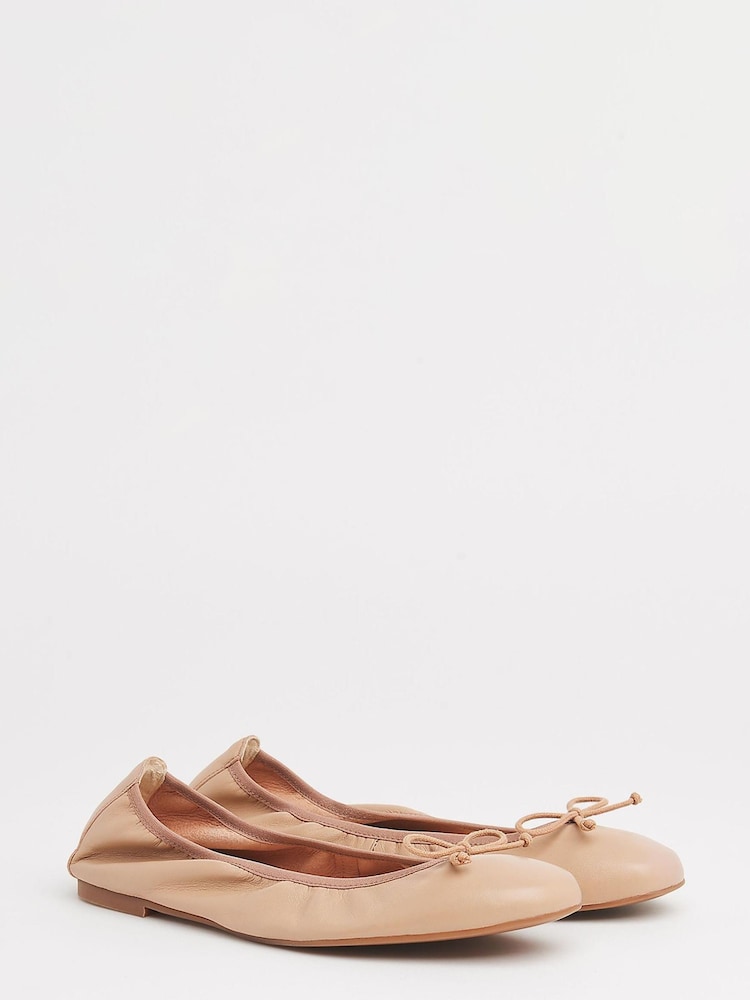 LK Bennett Natural Trilly Ballerina Flats - Image 2 of 4