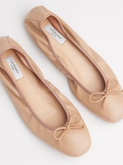 LK Bennett Natural Trilly Ballerina Flats - Image 3 of 4