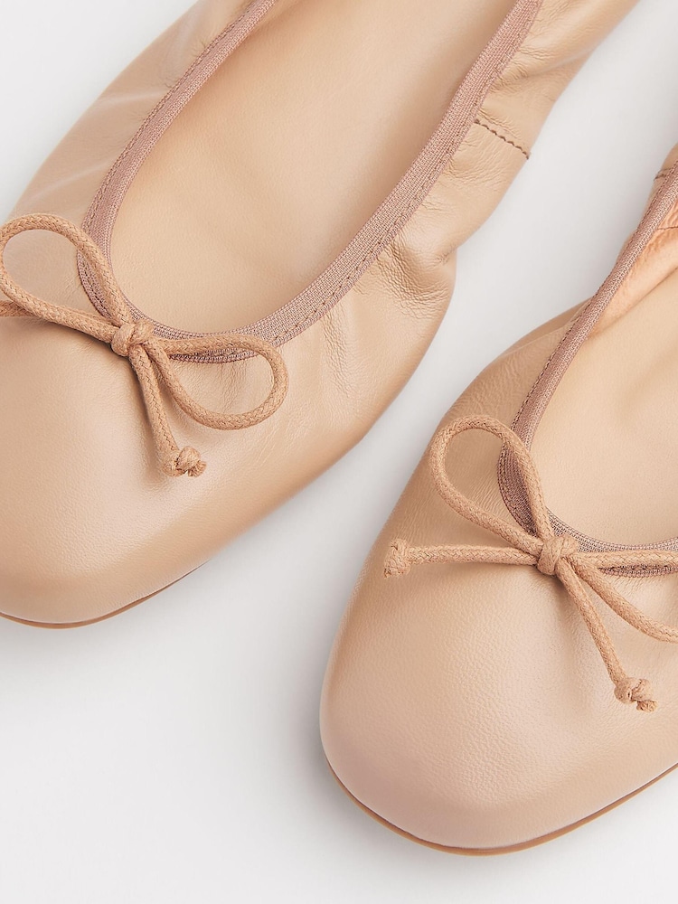 LK Bennett Natural Trilly Ballerina Flats - Image 4 of 4