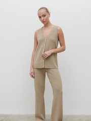 Pretty Lavish Taupe Kourtney Knit Waistcoat - Image 3 of 4