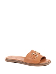 Jones Bootmaker Gold Emillina Leather Buckle Mule Sandals - Image 2 of 6