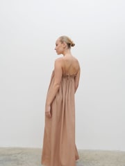 Pretty Lavish Biscuit Ada Shirred Maxi Dress - Image 3 of 5