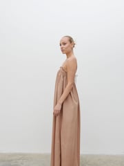 Pretty Lavish Biscuit Ada Shirred Maxi Dress - Image 4 of 5