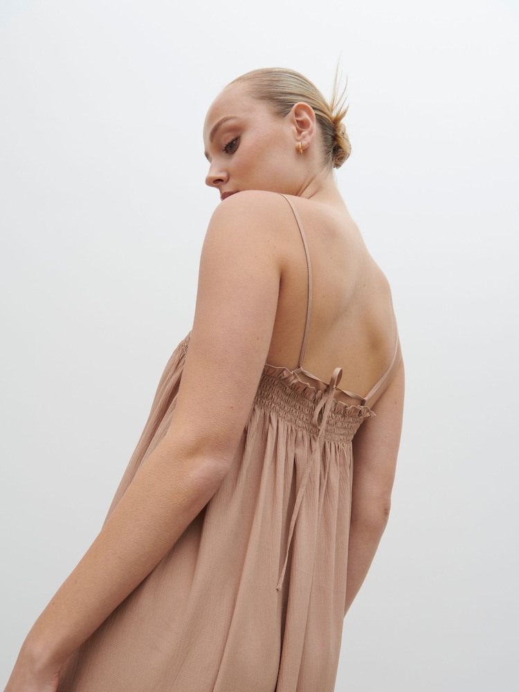 Pretty Lavish Biscuit Ada Shirred Maxi Dress - Image 5 of 5