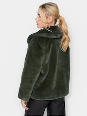 PixieGirl Petite Green Plush Faux Fur Coat - Image 2 of 4