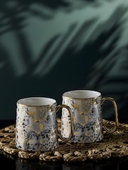BIA International Set of 2 Gold Owl Animal Mugs - Image 1 of 3