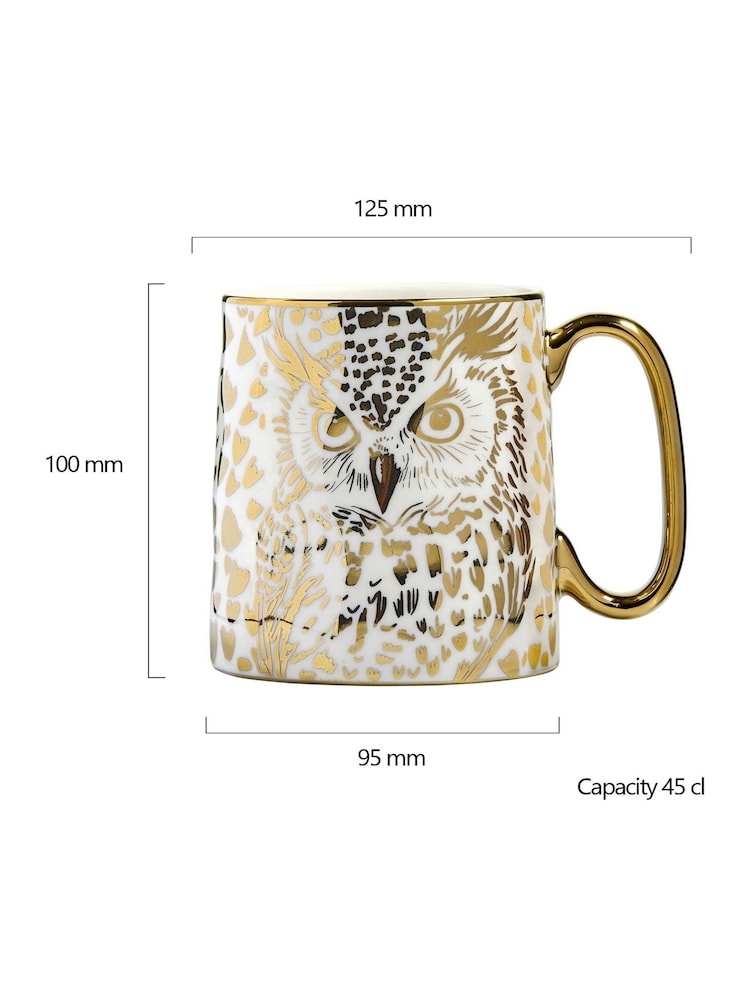 BIA International Set of 2 Gold Owl Animal Mugs - Image 3 of 3 BIA International Set of 2 Gold Owl Animal Mugs - Image 3 of 3