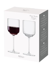 Anton Studio Designs Set of 2 Clear Milan Red Wine Spritz Glasses - Image 4 of 5