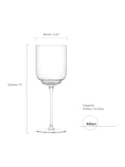 Anton Studio Designs Set of 2 Clear Milan Red Wine Spritz Glasses - Image 5 of 5