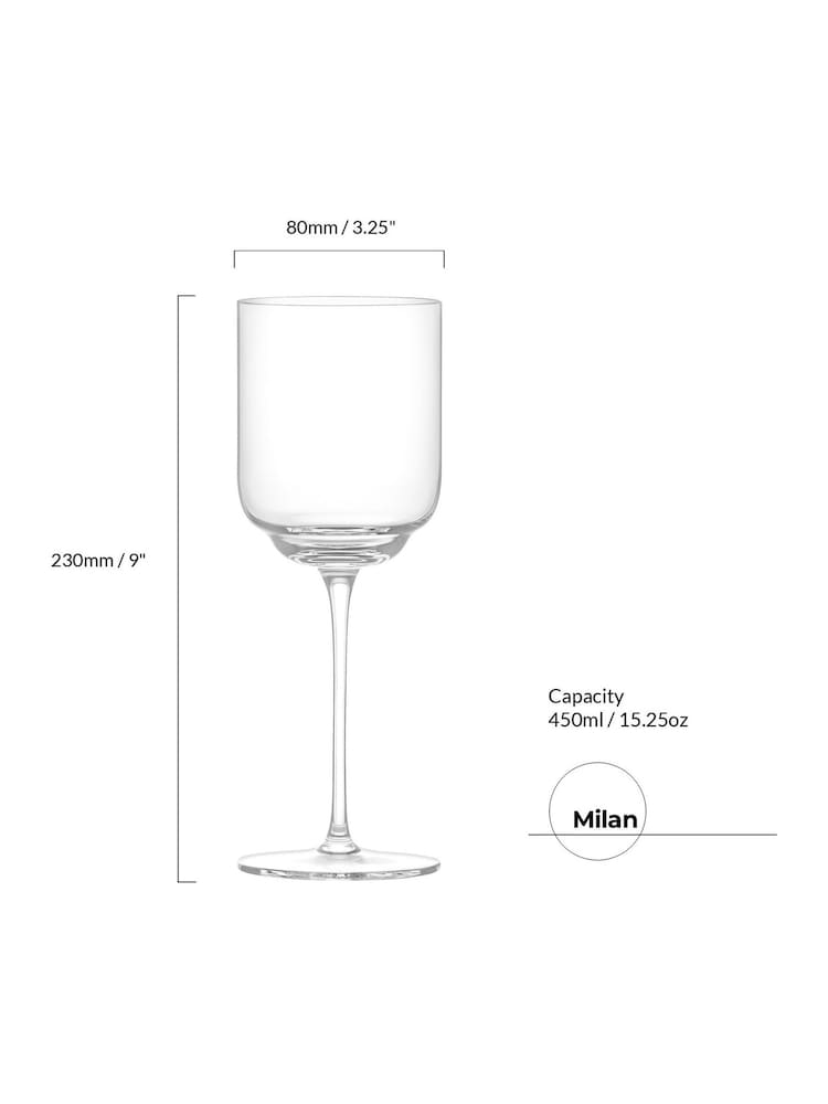 Anton Studio Designs Set of 2 Clear Milan Red Wine Spritz Glasses - Image 5 of 5 Anton Studio Designs Set of 2 Clear Milan Red Wine Spritz Glasses - Image 5 of 5