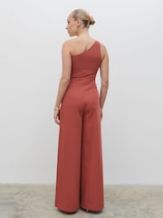 Pretty Lavish Terracotta Natalie Tailored Asymmetrical Jumpsuit - Image 5 of 5