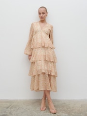 Pretty Lavish Ditsy Animal Sorbet Ditsy Animal Ruffle Ashton Midaxi Dress - Image 1 of 3
