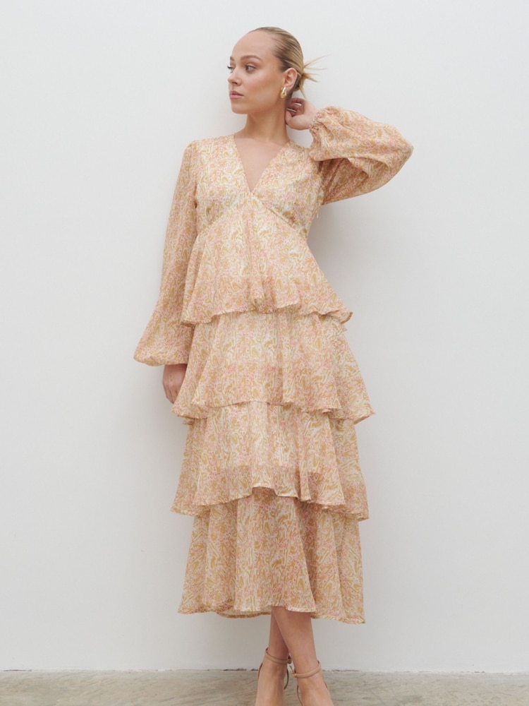 Pretty Lavish Ditsy Animal Sorbet Ditsy Animal Ruffle Ashton Midaxi Dress - Image 3 of 3