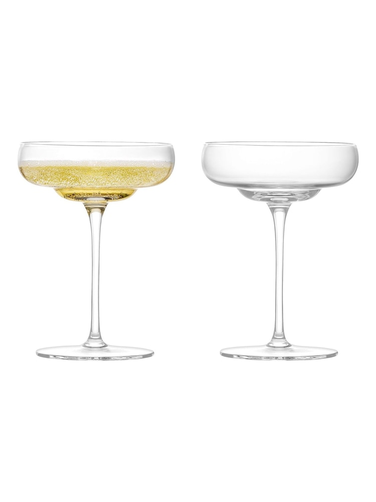 Anton Studio Designs Set of 2 Clear Milan Coupe Glasses - Image 2 of 6 Anton Studio Designs Set of 2 Clear Milan Coupe Glasses - Image 2 of 6