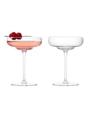 Anton Studio Designs Set of 2 Clear Milan Coupe Glasses - Image 3 of 6