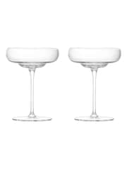 Anton Studio Designs Set of 2 Clear Milan Coupe Glasses - Image 4 of 6
