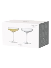 Anton Studio Designs Set of 2 Clear Milan Coupe Glasses - Image 6 of 6