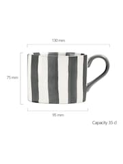 BIA International Set of 2 Grey Stripe Mugs - Image 3 of 3