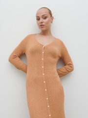 Pretty Lavish Tan Blush Hazel Knit Maxi Dress - Image 4 of 4