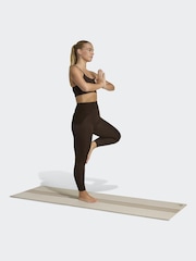 adidas Brown All Me Light Support Rib Bra Long Line Bra - Image 3 of 8