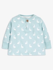 The Little Tailor Baby 2 Piece Jersey Bunny Print 100% Cotton Gift Set - Image 3 of 9
