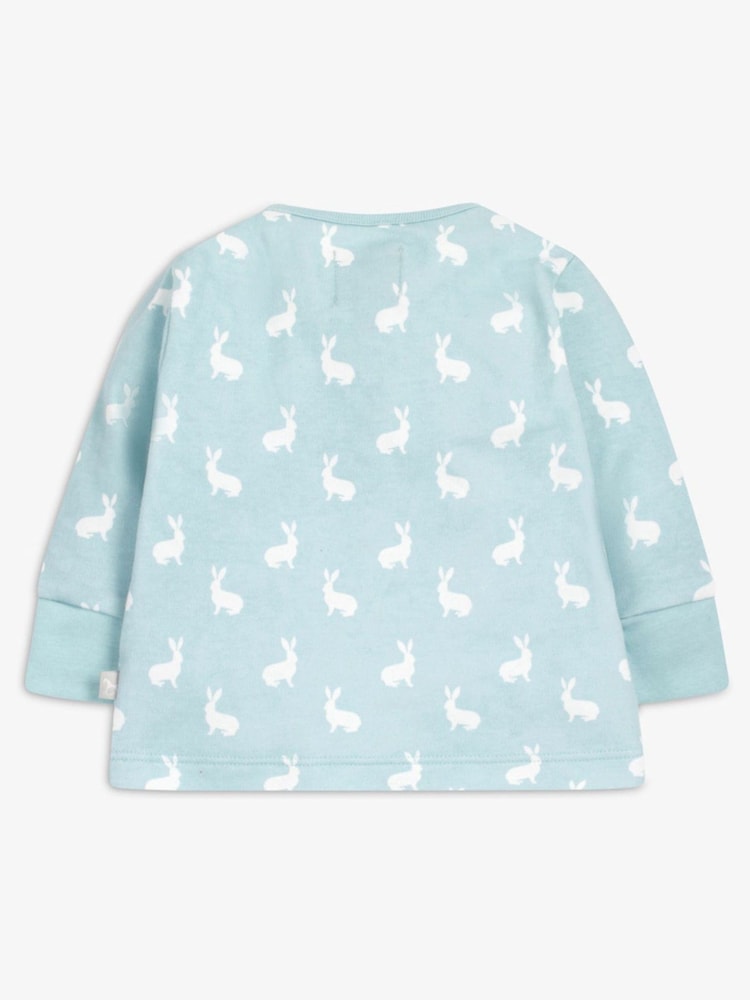 The Little Tailor Baby 2 Piece Jersey Bunny Print 100% Cotton Gift Set - Image 4 of 9