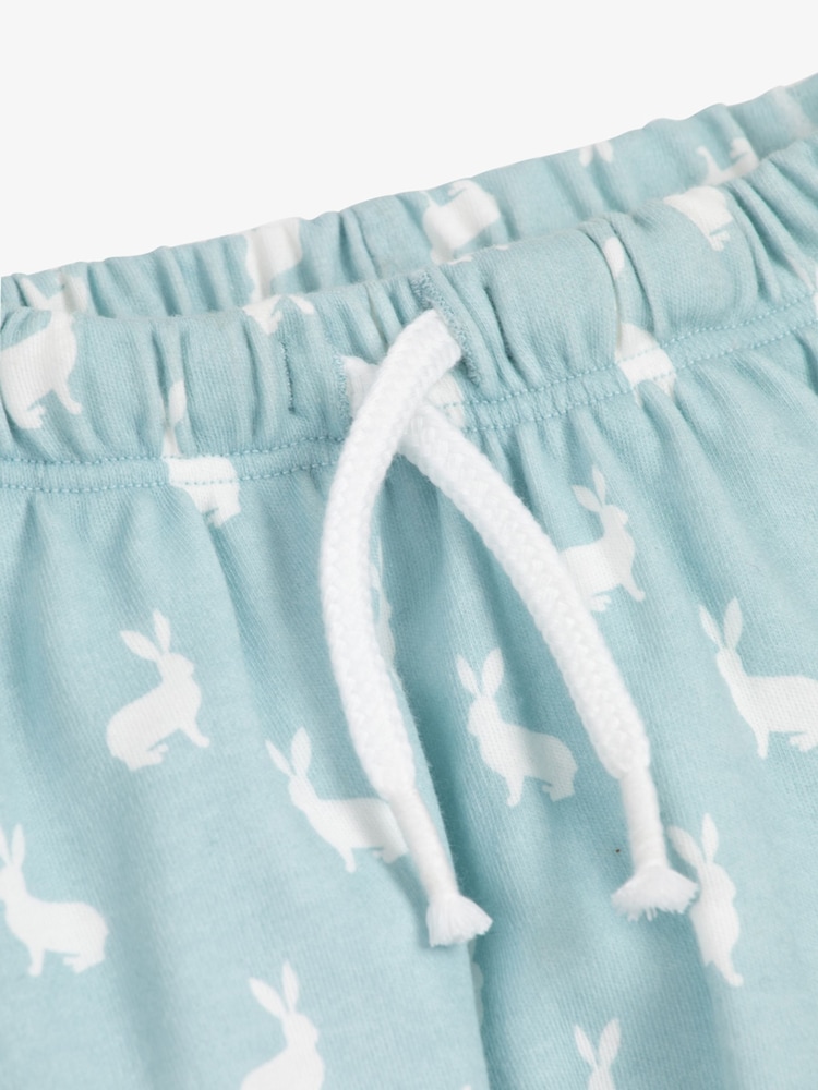 The Little Tailor Baby 2 Piece Jersey Bunny Print 100% Cotton Gift Set - Image 6 of 9