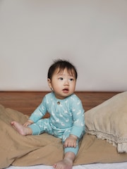 The Little Tailor Baby 2 Piece Jersey Bunny Print 100% Cotton Gift Set - Image 9 of 9