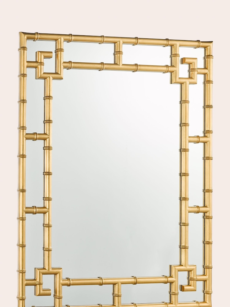 Laura Ashley Gold Shawford Gold Bamboo Mirror - Image 2 of 3
