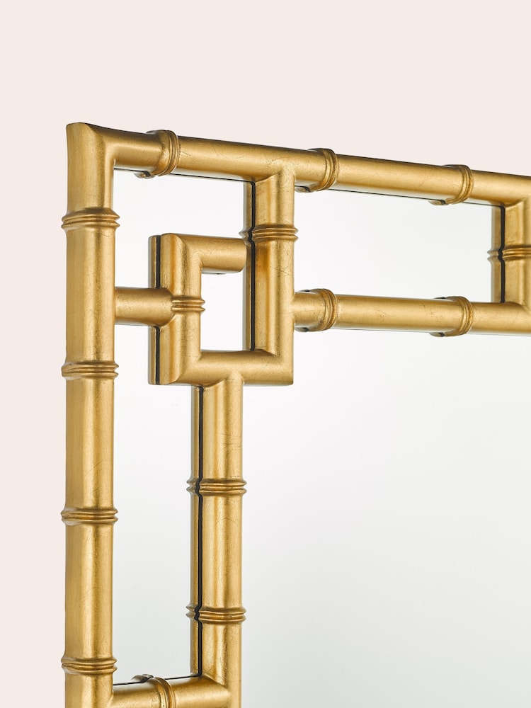 Laura Ashley Gold Shawford Gold Bamboo Mirror - Image 3 of 3