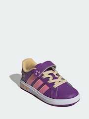 adidas Purple Disney Minnie Mouse Grand Court Shoes - Image 3 of 9
