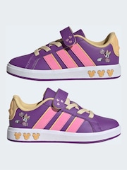 adidas Purple Disney Minnie Mouse Grand Court Shoes - Image 7 of 9