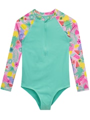 Harry Bear Green Girls Tropical Swimsuit - Image 2 of 4