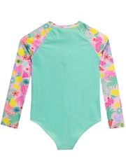 Harry Bear Green Girls Tropical Swimsuit - Image 3 of 4