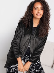 M&Co Black Edge To Edge Dressing Gown - Image 4 of 5