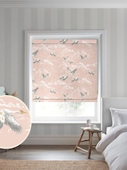 Laura Ashley Blush Pink Animalia Made to Measure Roman Blind - Image 1 of 7