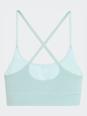 adidas Green All Me Light Support Rib Bra Long Line Bra - Image 8 of 8