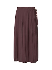 Star by Julien MacDonald Brown Buckle Detail Pleated Skirt - Image 5 of 6