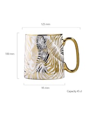 BIA International Set of 2 Gold Zebra Animal Mugs - Image 3 of 3