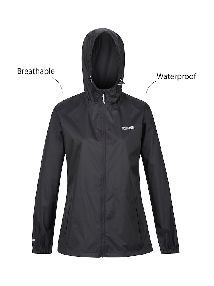 Regatta Black Womens Waterproof Pack It Jacket III - Image 12 of 12