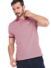 Barbour® Red 100% Cotton Mens Sports Polo Shirt - Image 1 of 4
