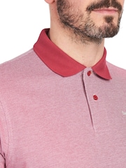 Barbour® Red 100% Cotton Mens Sports Polo Shirt - Image 3 of 4