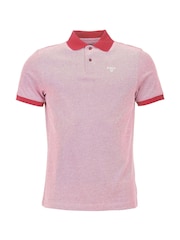 Barbour® Red 100% Cotton Mens Sports Polo Shirt - Image 4 of 4