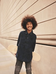Blue/Indigo Pattern Printed Overshirt (3-16yrs) - Image 3 of 8