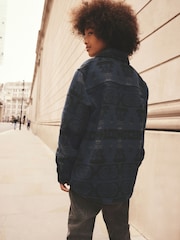 Blue/Indigo Pattern Printed Overshirt (3-16yrs) - Image 4 of 8