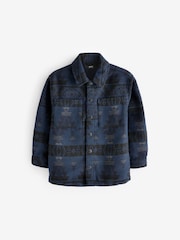 Blue/Indigo Pattern Printed Overshirt (3-16yrs) - Image 6 of 8