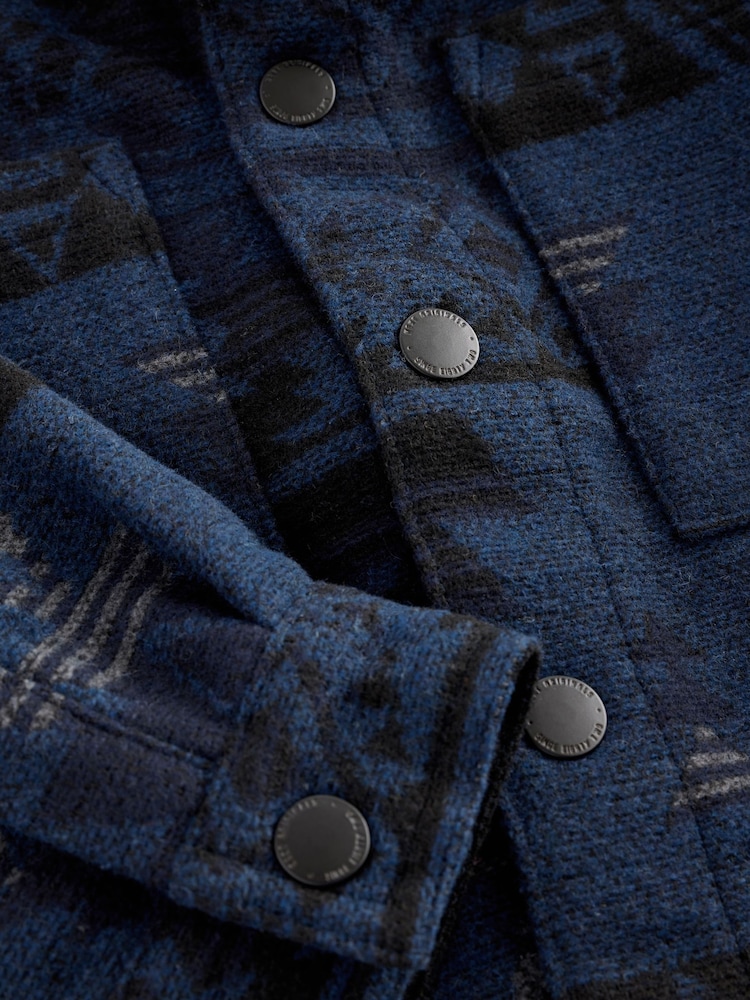 Blue/Indigo Pattern Printed Overshirt (3-16yrs) - Image 8 of 8