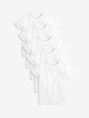 White Short Sleeve T-Shirts 5 Pack (3-16yrs) - Image 1 of 4