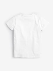 White Short Sleeve T-Shirts 5 Pack (3-16yrs) - Image 3 of 4